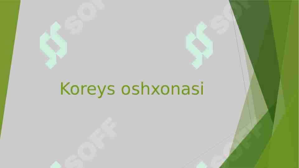 Koreys oshxonasi