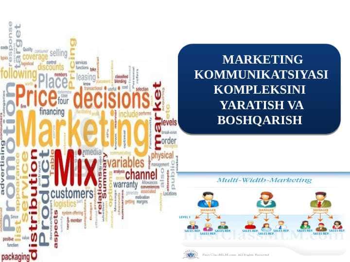 MARKETING KOMMUNIKATSIYASI KOMPLEKSINI YARATISH VA BOSHQARISH