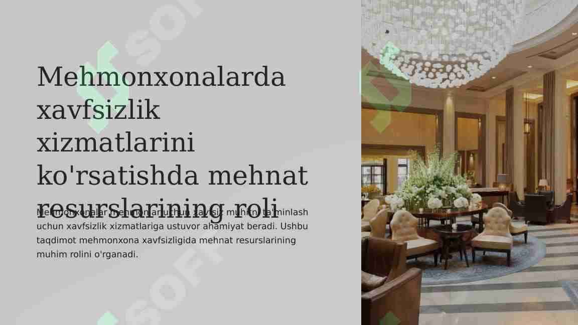 Mehmonxonalarda xavfsizlik