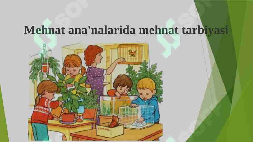 Mehnat ana'nalarida mehnat tarbiyasi
