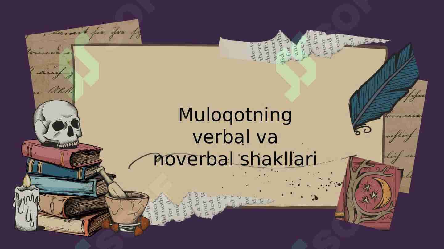 Muloqotning verbal va noverbal shakllari