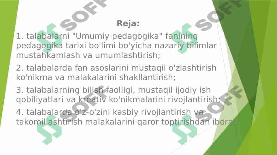 Mustaqil ta'limning maqsadi va vazifalari. Mustaqil ta'limning turlari
