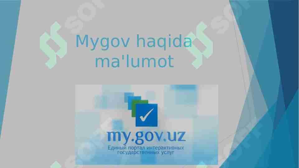 Mygov haqida ma'lumot