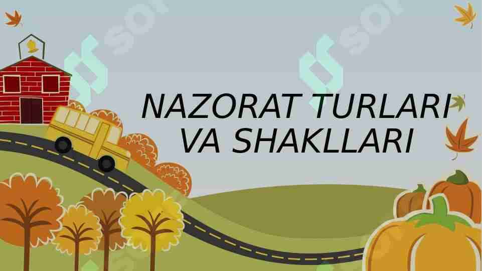 NAZORAT TURLARI VA SHAKLLARI