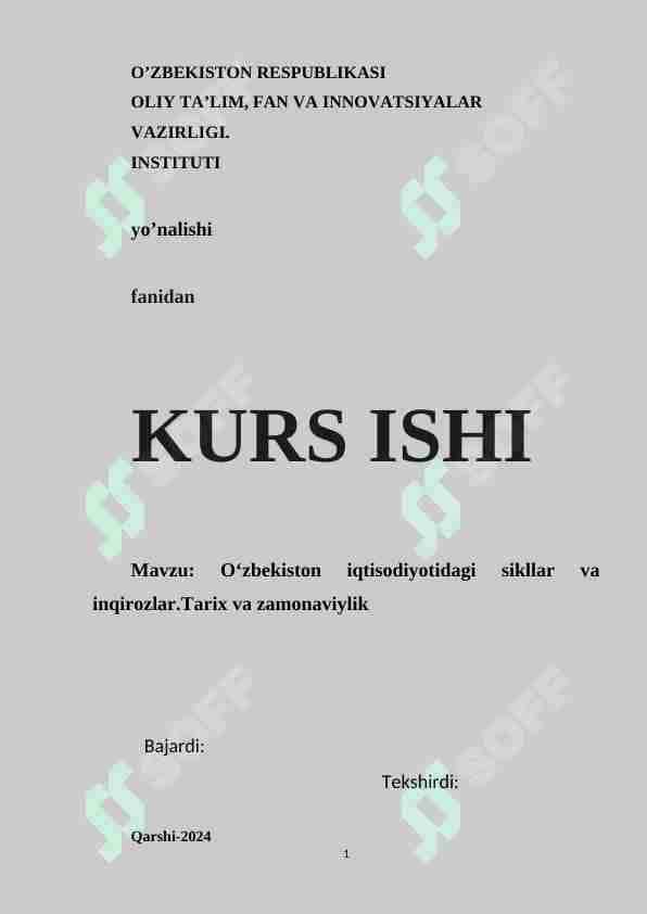 O'zbekiston iqtisodiyotidagi sikllar va inqirozlar