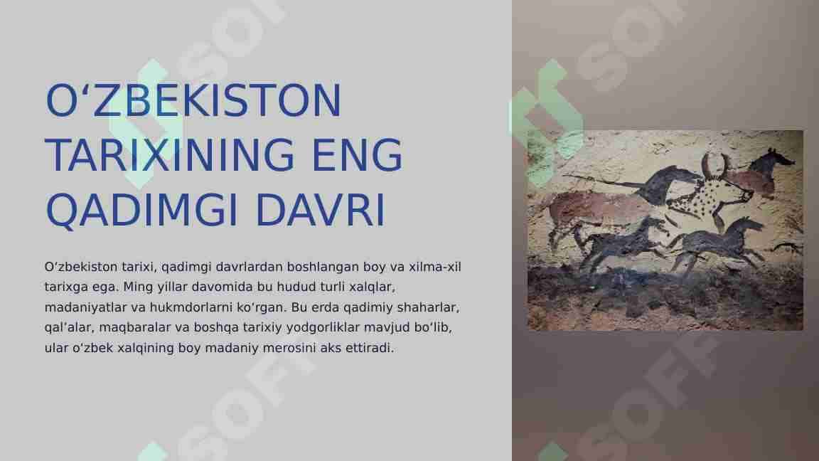 OʻZBEKISTON TARIXINING ENG QADIMGI DAVRI