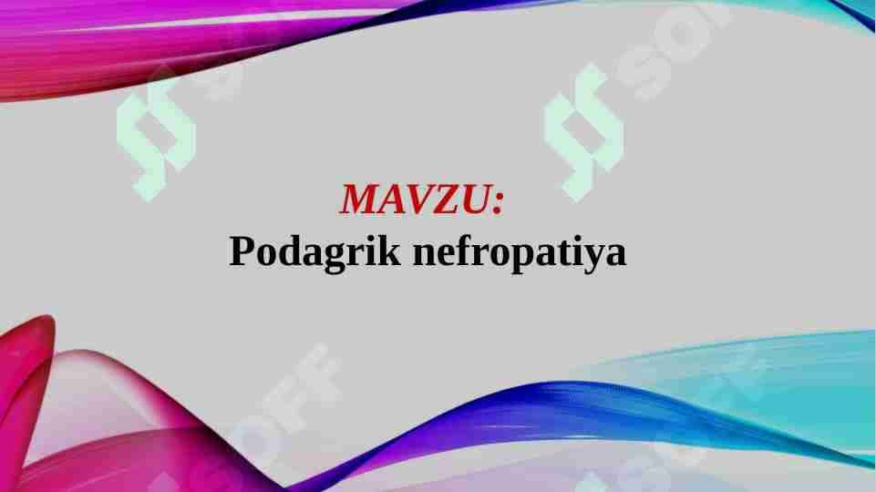 Podagrik nefropatiya