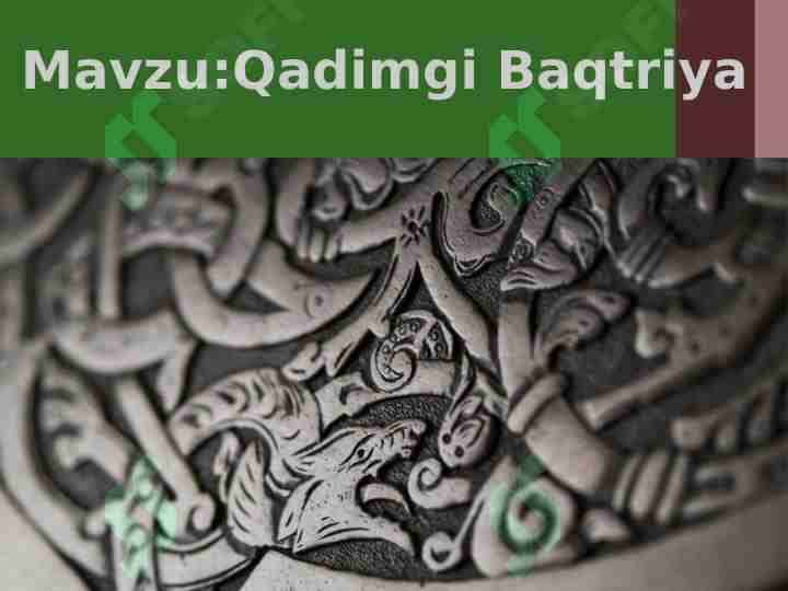 Qadimgi Baqtriya