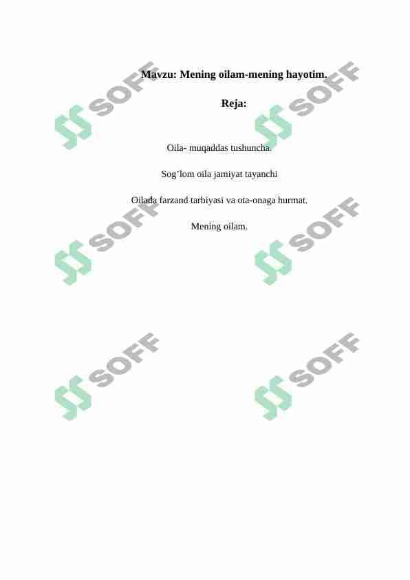 Mening oilam-mening hayotim