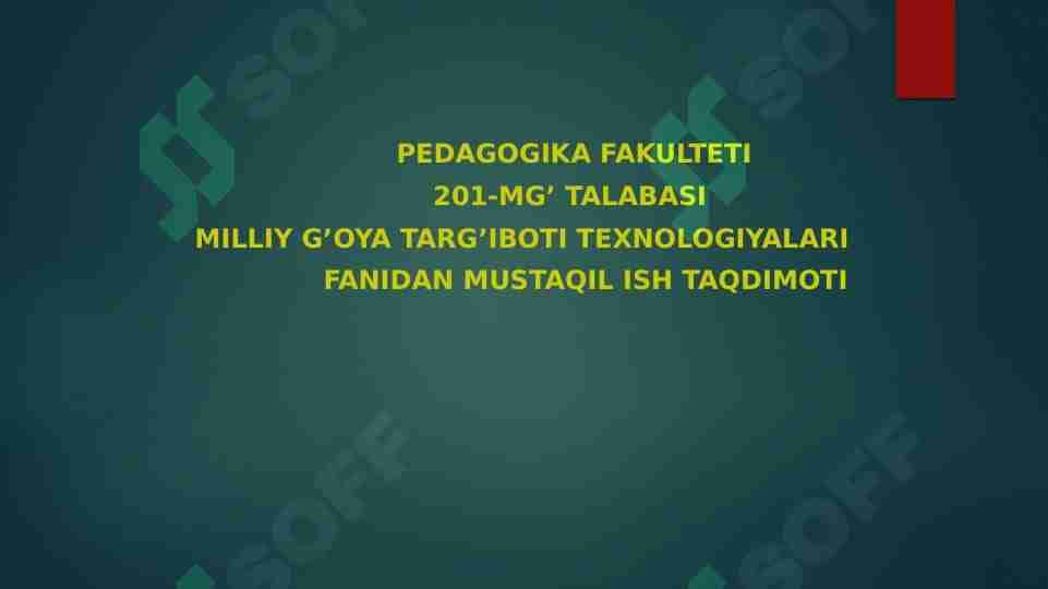 Respublikamizdagi ma'naviy-ma'rifiy islohotlar rivojida ma'naviy-tarbiyaviy ishlarning o'rni