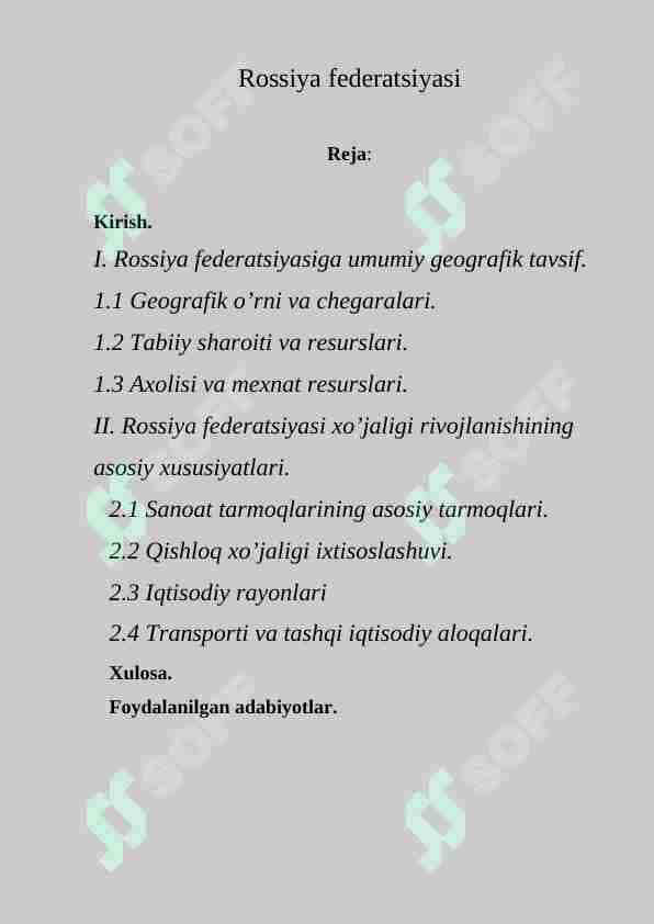 Rossiya federatsiyasi