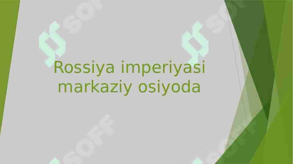 Rossiya imperiyasi markaziy osiyoda