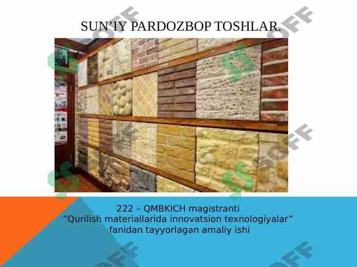 Sun’iy pardozbop toshlar