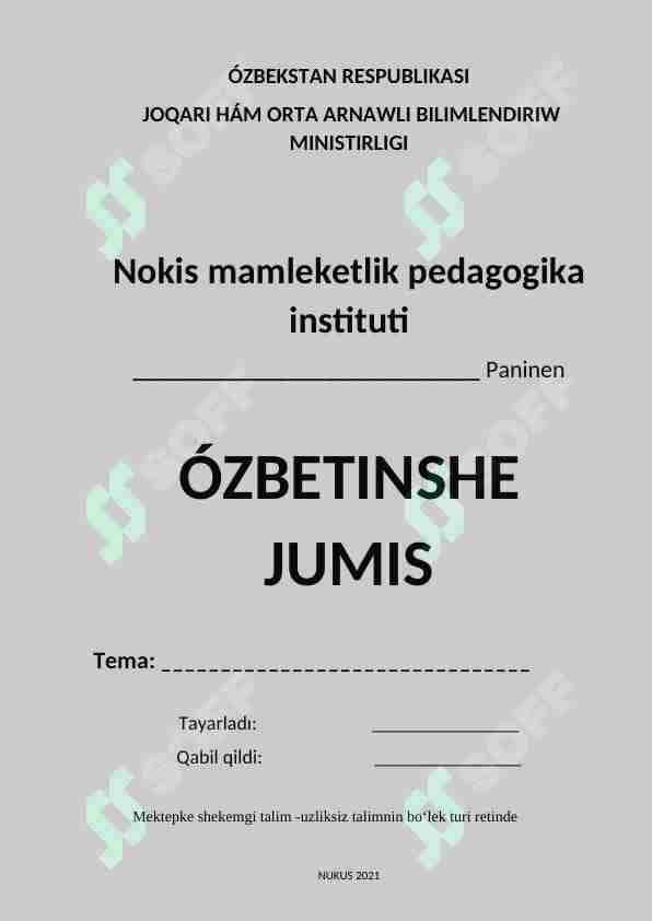 Mektepke shekemgi talim -uzliksiz talimnin boʻlek turi retinde