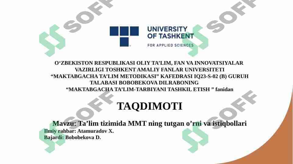 Ta'lim tizimida MMT