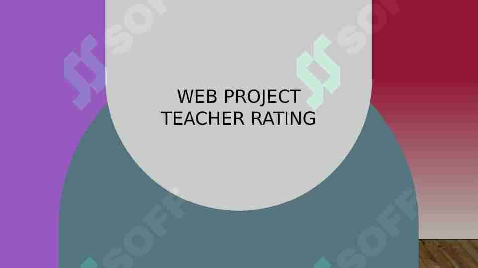 Web project Teacher Rating