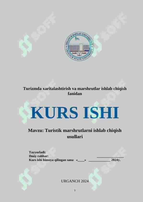 Turistik marshrutlarni ishlab chiqish usullari