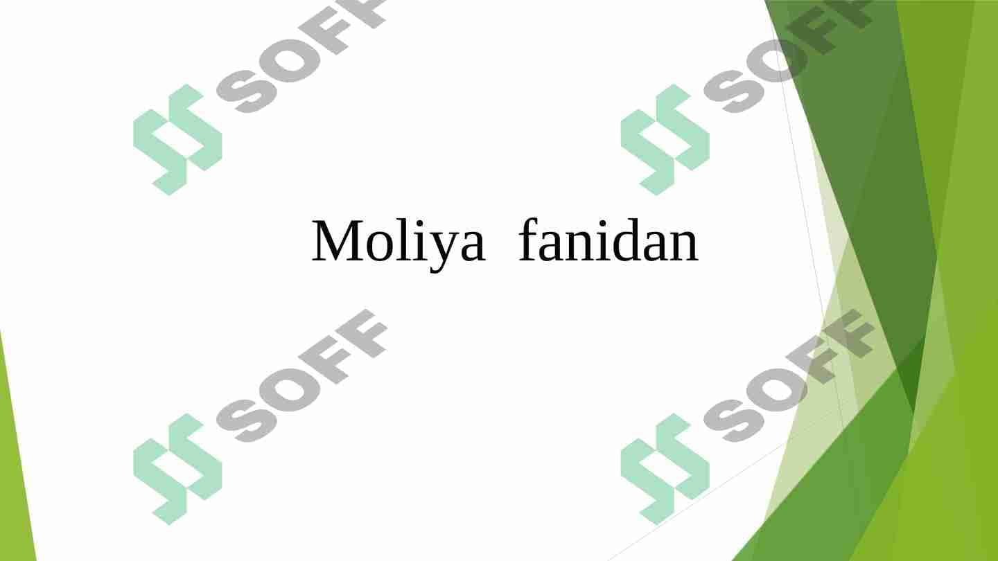 Xo’jalik yurituvchi subyekt moliyasi mohiyati va funksiyalari