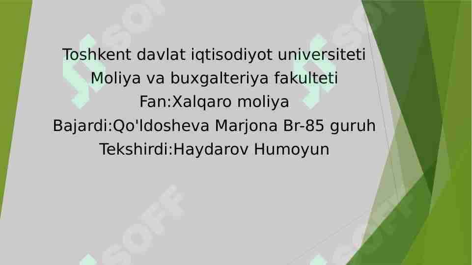 Xorijiy valyuta bozorlaridagi operatsiyalar