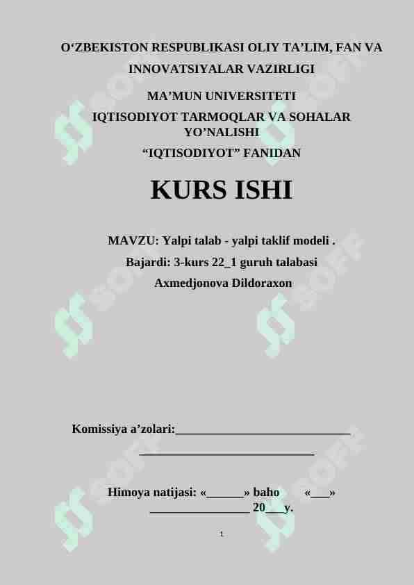 Yalpi talab - yalpi taklif modeli