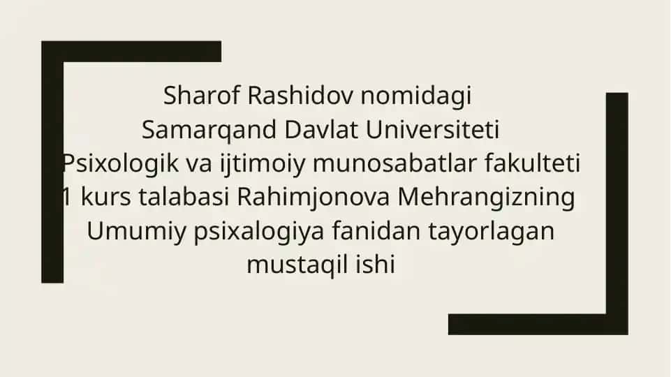 Umumiy psixalogiya