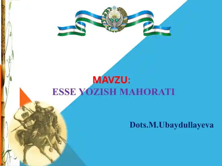 Esse Yozish Mahorati