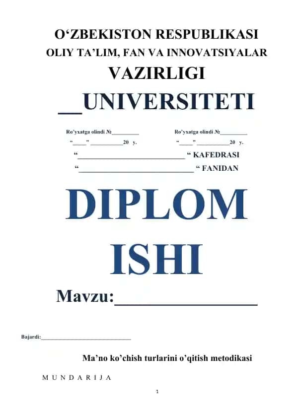 Ma'no ko'chish turlarini o'qitish metodikasi