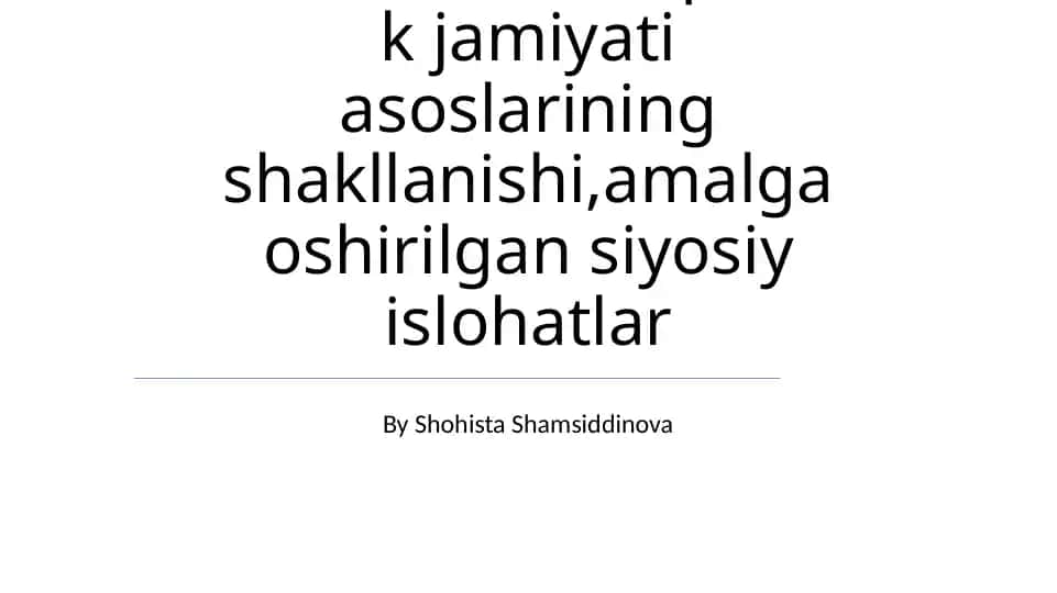 Iqtisodiy islohotlar va ijtimoiy taraqqiyot