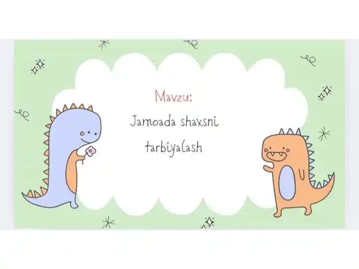 Jamoada shaxsni tarbiyalash