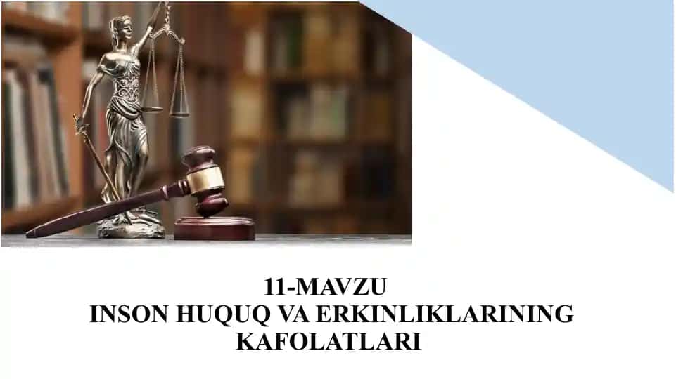 Inson huquq va erkinliklarining kafolatlari