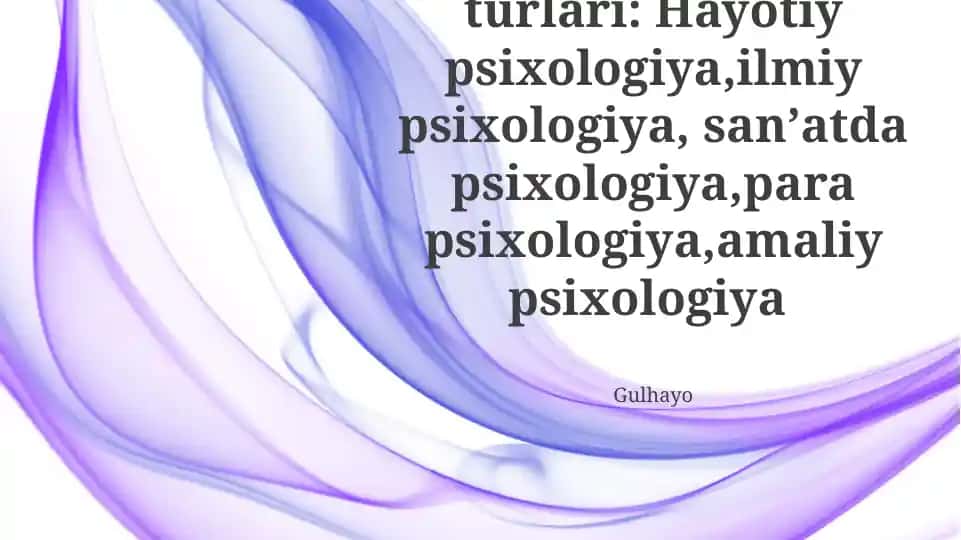 Psixologiya fanining evolyutsiyasi