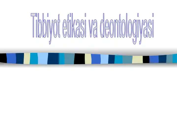 Tibbiyot etikasida deontologiyasi