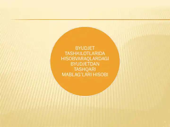 Umumiy moliyaviy tushunchalar
