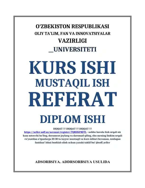 Adsorbsiya. Addrsorbsiya usulida moddalar yutilish darajalarini oʻrganish. Kimyoviy reaksiyalarning tezligiga ta’sir etuvchi omillar
