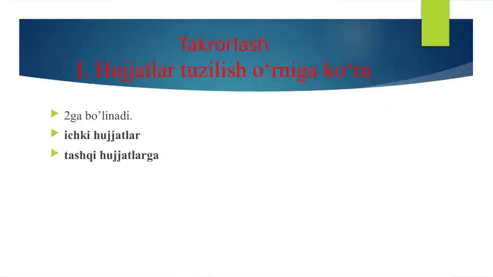 Hujjatlar tuzilishi