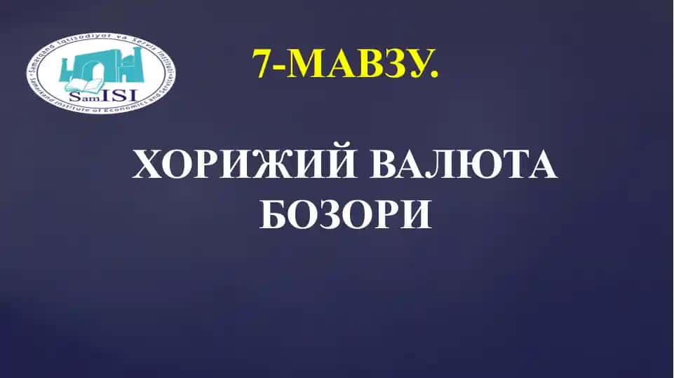 Xorijiy valyuta bozori