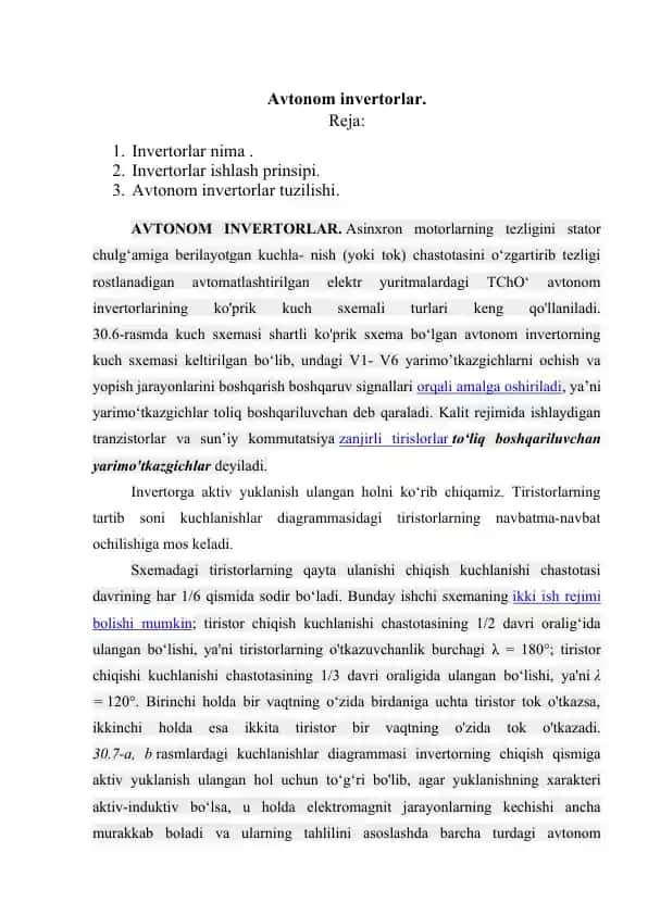 Avtonom invertorlar