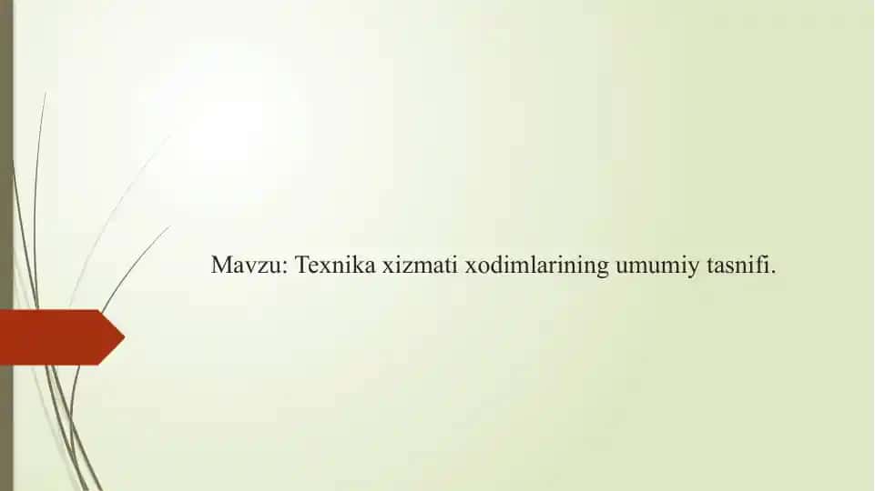 Texnikaxizmatixodimlariningumumiytasnifi