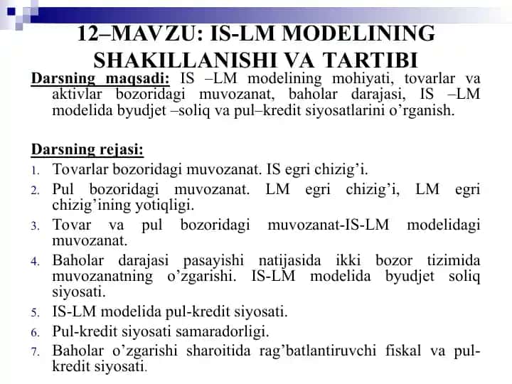 IS-LM modeli