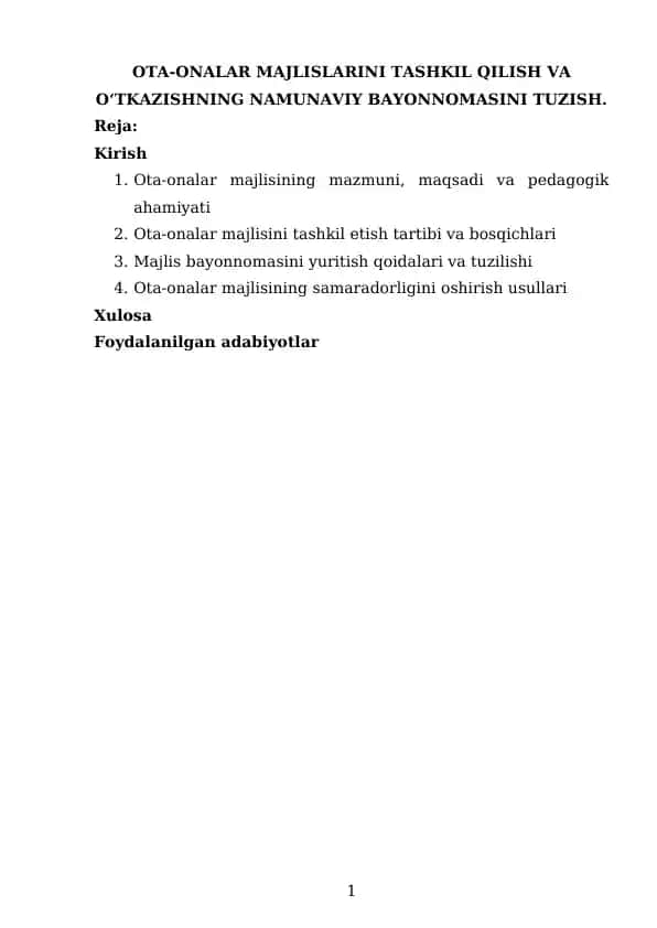 Ota-onalar majlislari