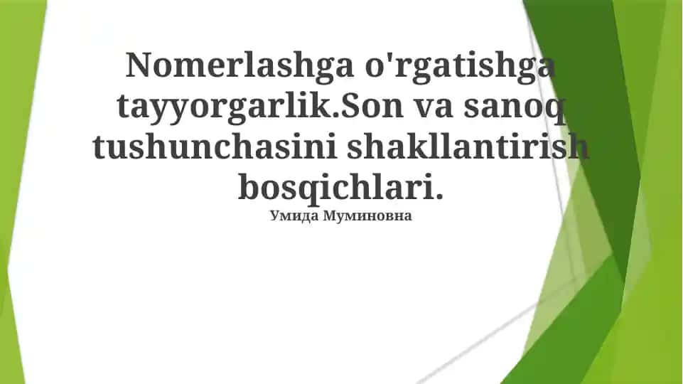Raqam va sanash tushunchasi