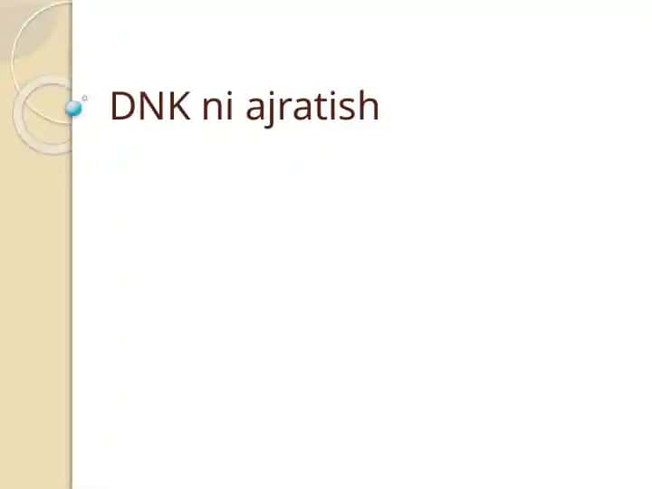 Plazmid DNK siniajratish