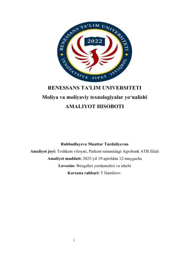 Agrobank ATB AMALIYOT HISOBOTI