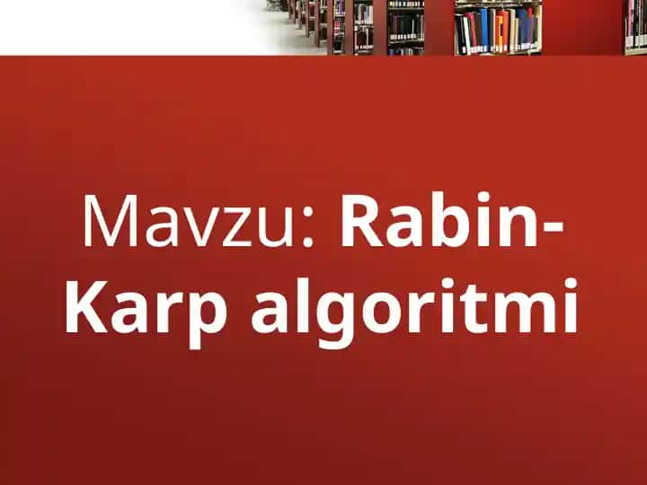 Rabin-Karp algoritmi
