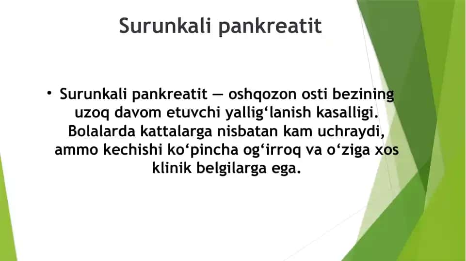 Surunkali pankreatit