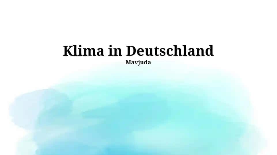 Klima in Deutschland