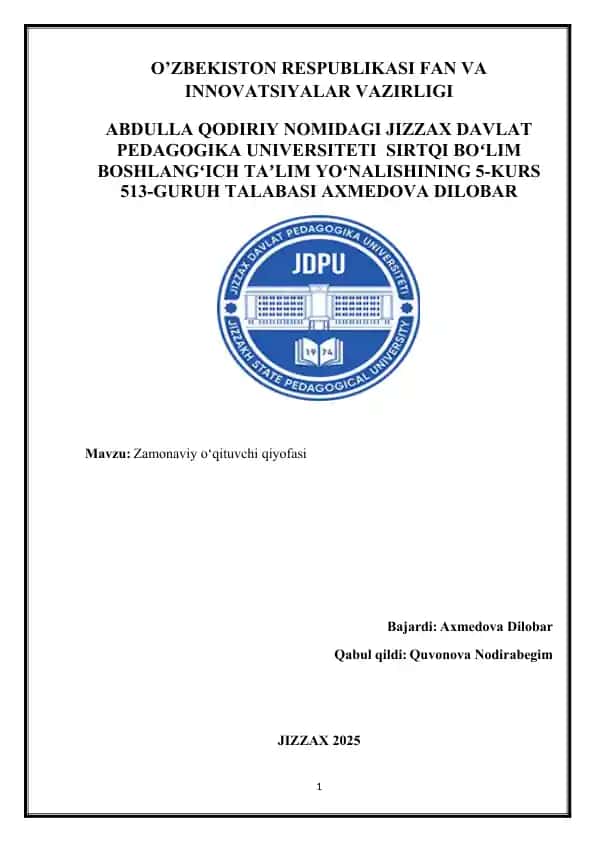 Zamonaviy o‘qituvchi qiyofasi