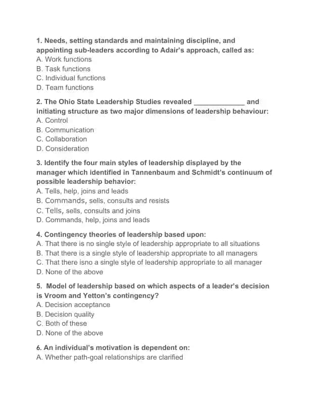 Leadership Theories and Styles