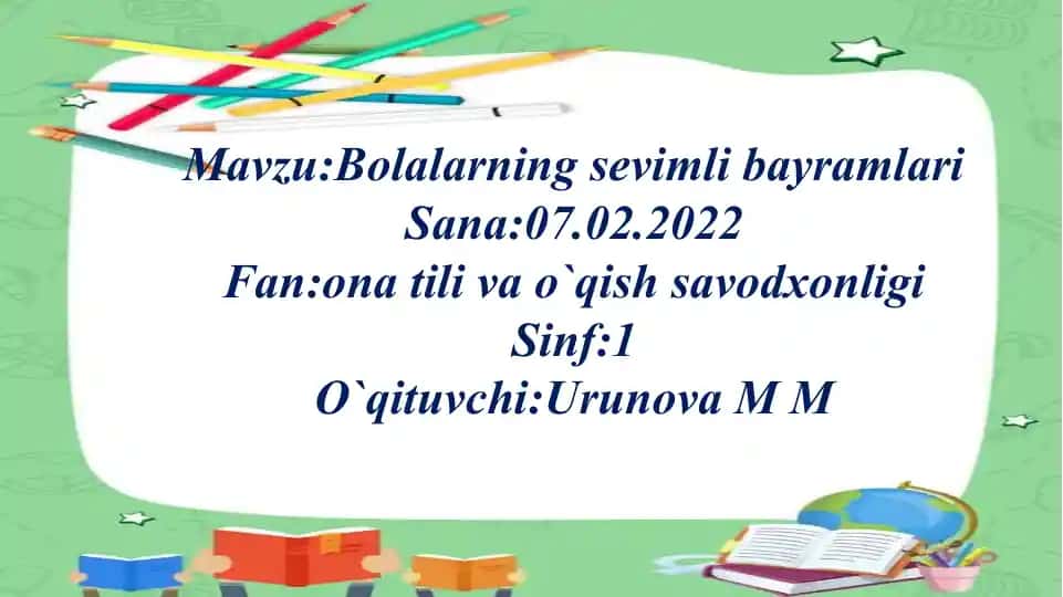 Bolalarning sevimli bayramlari