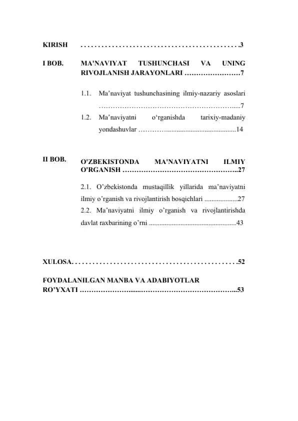 Ma'naviyatni ilmiy o'rganish va rivojlantirish